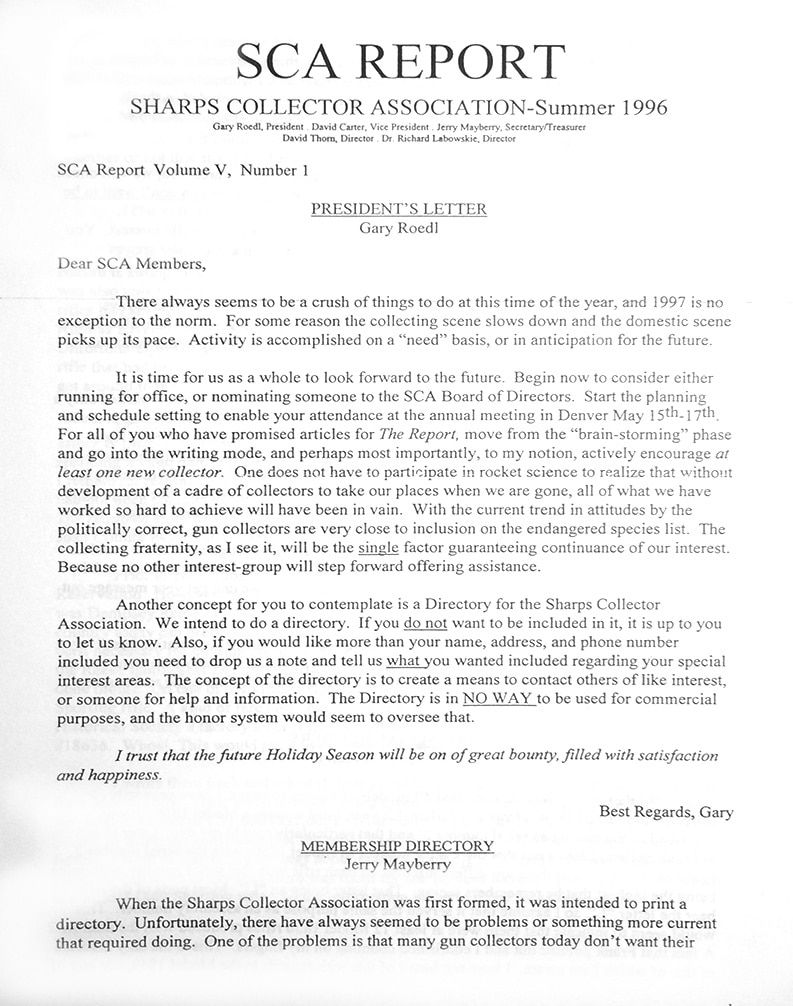 SCA Report Vol 5 1 Summer 1996